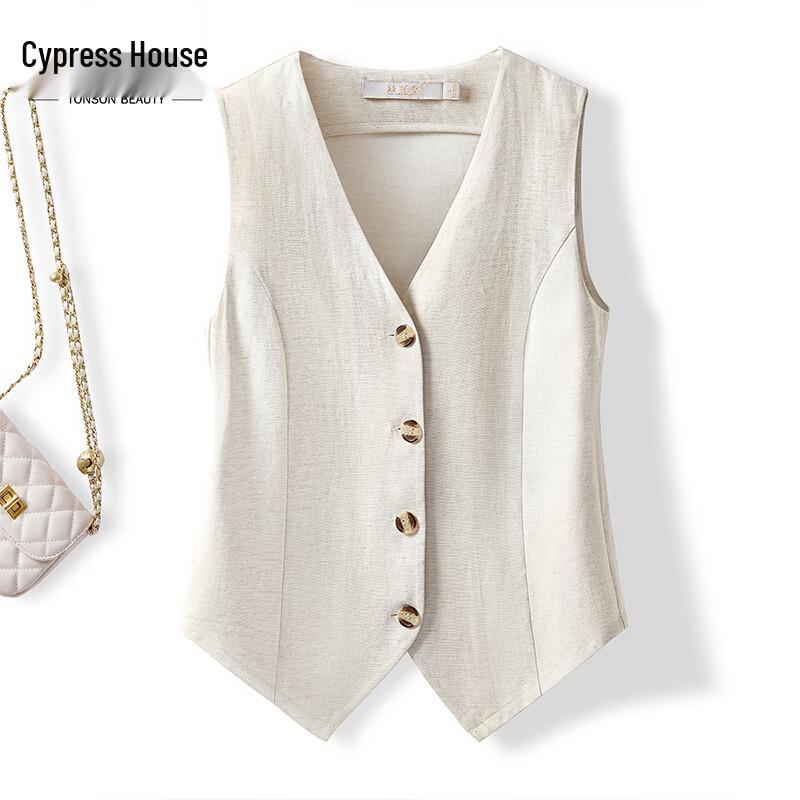 

Women s V-Neck Single-Breasted Commuter Vest S