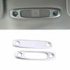 Silver ABS Front+Rear Reading Lamp Frame Cover Trim For Tesla Model 3 2017-2021