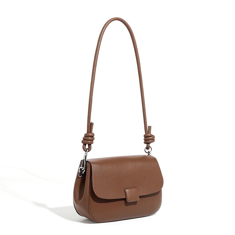 

Bag Women S Chunsen Light Luxury Shoulder Messenger Bag Temperament Douyin With Retro Soft Leather 20*6*16CM кофейный