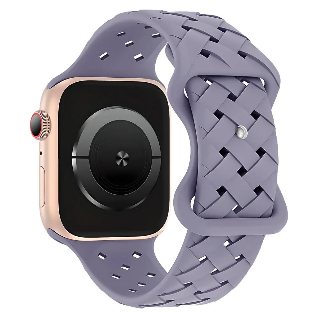 Silicone Strap for Apple Watch Band Ultra 2 49mm 46mm 45mm 44mm 42mm Sport Breathable Bracelet For IWatch Series 10 9 8 7 6 SE 5