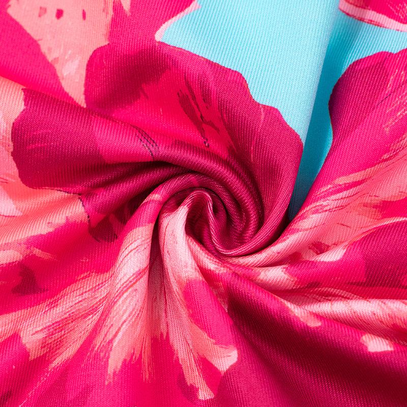 European & American Women's Floral Print Bandeau Top - Summer/Autumn, Sexy, Waist-Cinched, Cropped.