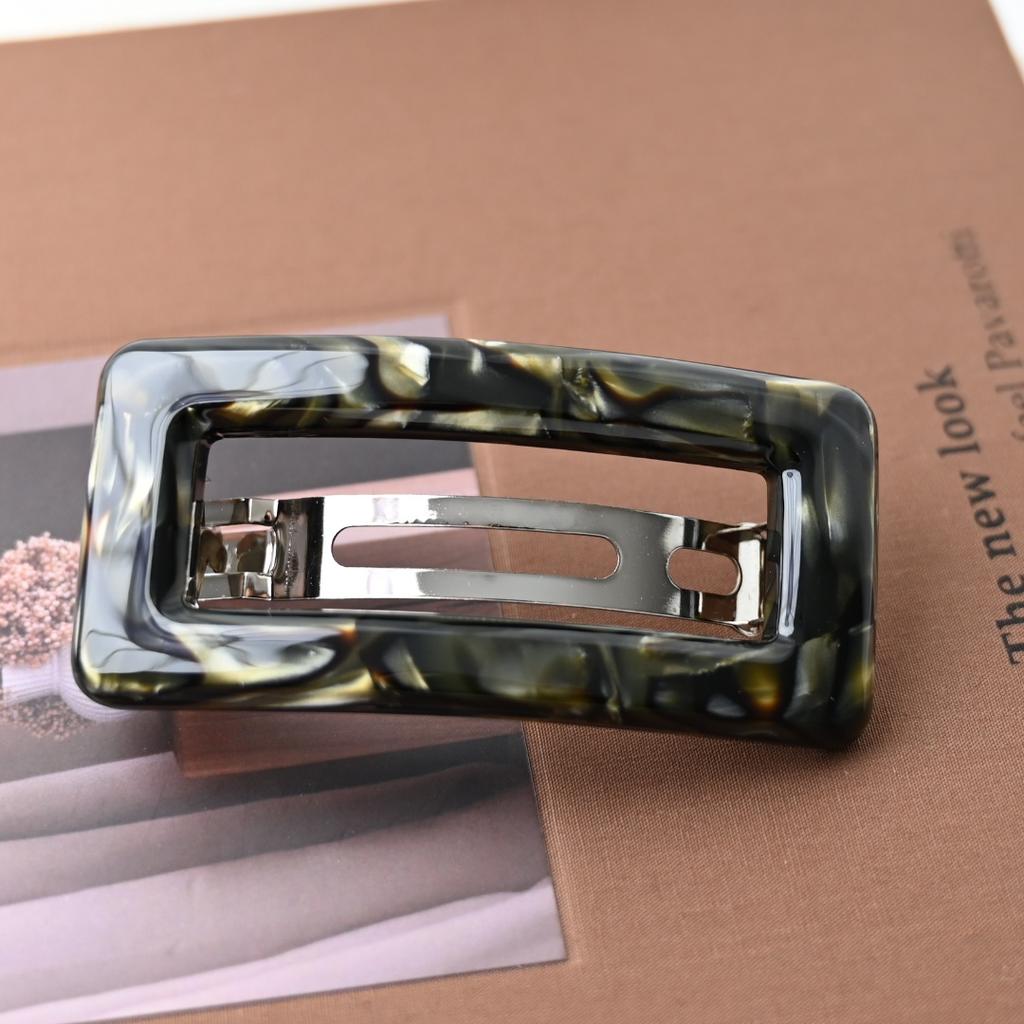 Fashion French Clips Barrettes Acetate Hair Clips for Girls and Women Pony Hair Headwear Rectangle Shaped Hair Accessories