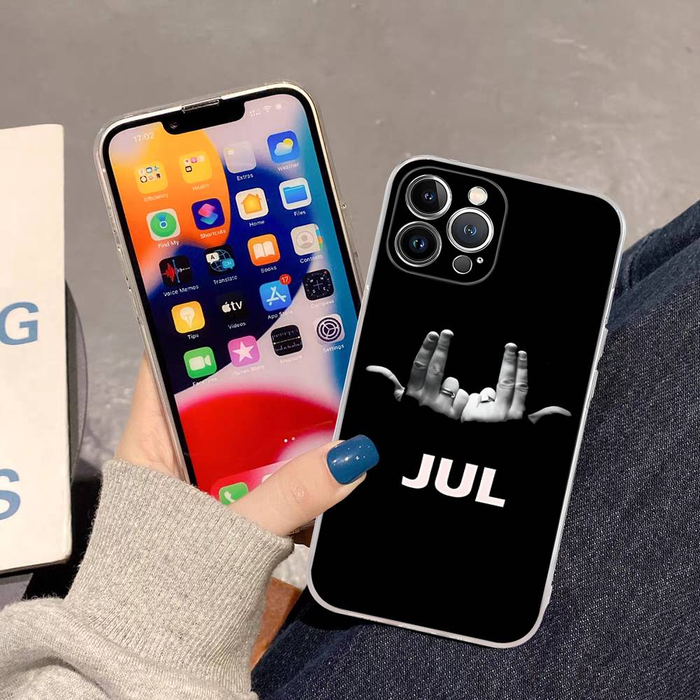 Rapper JuL C'est Pas Des Lol For IPhone 17 16 15 14 13 12 Mini 11 Pro Max Transparent Case