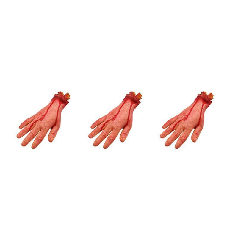 A84E-3X Bloody Horror Scary Halloween Prop Fake Severed Life Size Hand House Scary Bloody