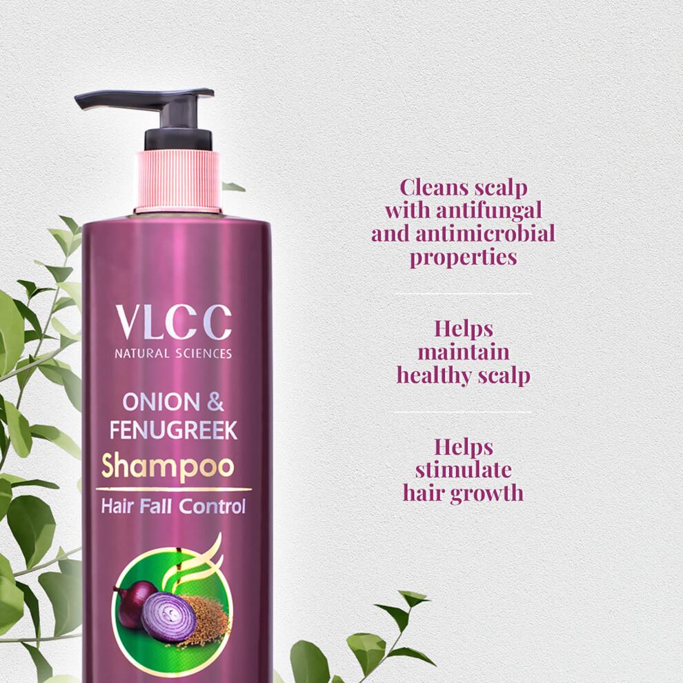 Zwiebel- und Bockshornklee-Shampoo von VLCC für Frauen – 300 ml Shampoo