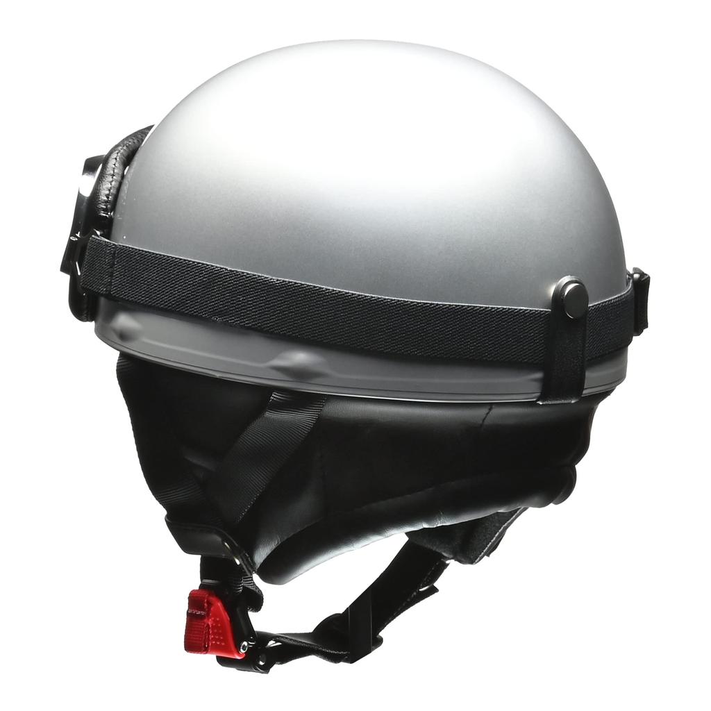 LEAD Motorradhelm Half CROSS Vintage Silber LL CR-751 -