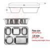 Lijia 304 Stainless Steel Divided Lunch Tray with Lid