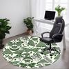 1pc Mushroom Butterfly Office Round Area Rug, Indoor Mat Suitable For Office, Under Office Chairs Bedroom Living Room Home Decor, Room Deco