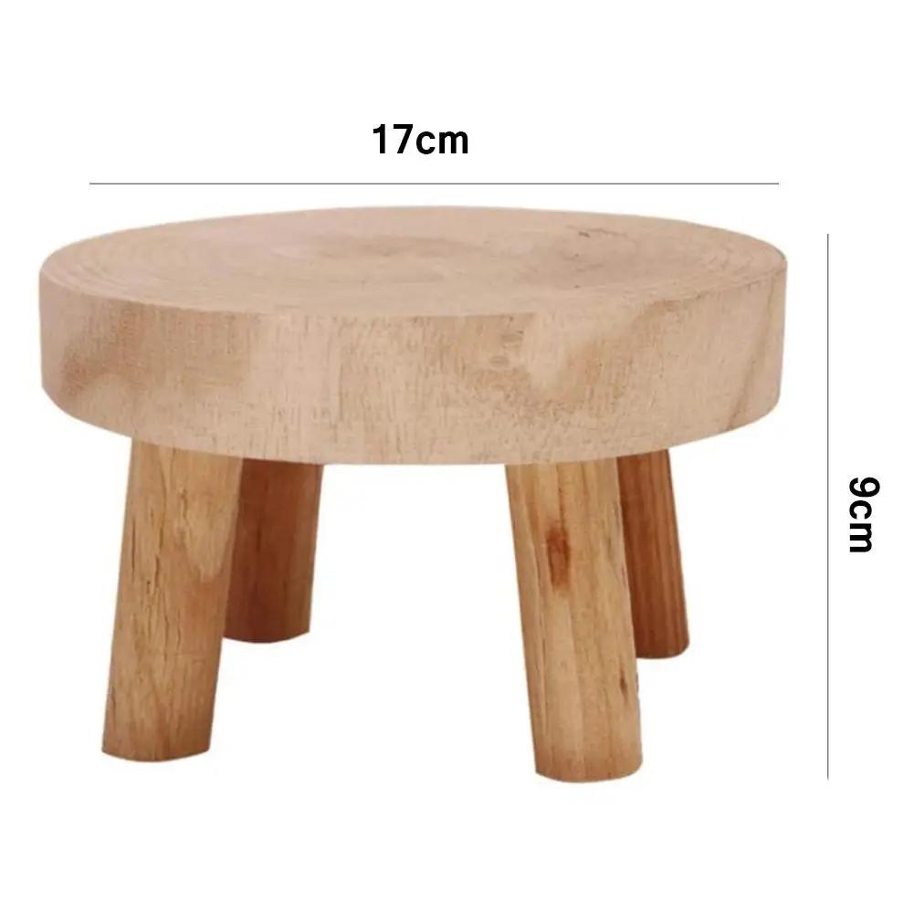 Wooden Plant Stand Flower Pot Base Holder Stool For Indoor Outdoor Flower Pot Stand Free Standing Bonsai Holder Home Balcony