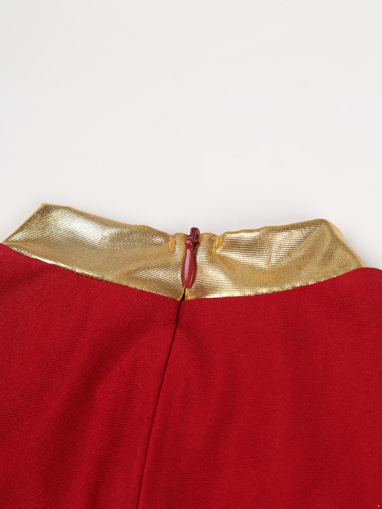 Girls Liturgical Praise Dance Dress Metallic Contrast Color Patchwork Sleeveless Asymmetrical Hem Dresses