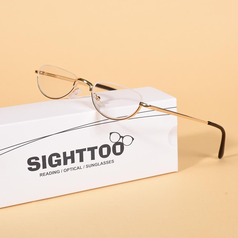 

Reading Glasses Hlaf Frame Vintage Men s Presbyopic Eyeglasses Luxury Brand Round Reading Glasses Men Women +400