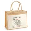 Beach Bag - PLANETEE - Jute with Pocket Morgane Definition - Cotton - 43 X 33 Cm - Printed In France