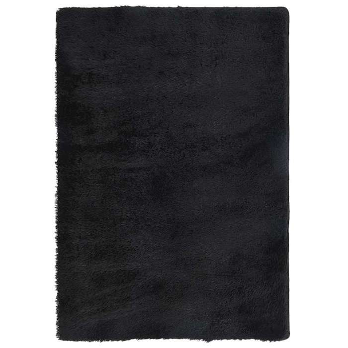 VidaXL Shaggy Rug with Long Pile Black 200x290 Cm Polyester, Rug, Bedroom Rug, Modern Rug, Living Room Rug, Carpet 4102846
