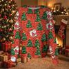 Women's Christmas Print Long Sleeve Cardigan with Single Breasted Buttons for Caregiver Work Uniform