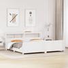 VidaXL Bed Frames and Headboard White 180x200 Cm Solid Pine Wood, Bedroom Furniture, Bed Base, Wooden Bed, 3306451