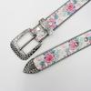 Rhinestone Belt Rose Print Niche Fashion Couple Belt Punk Trend Student Bohemian Style