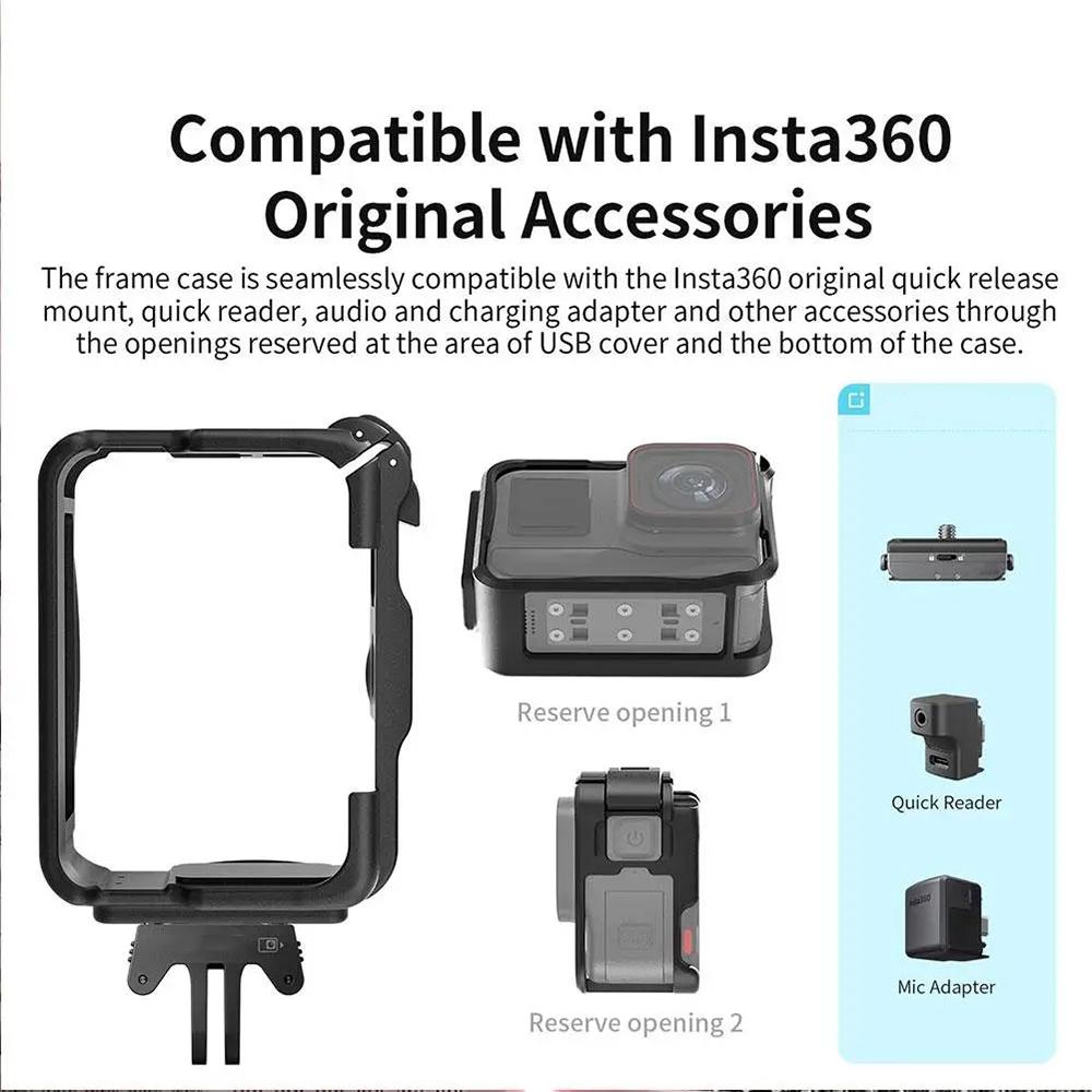 Protective Frame For Insta360 Ace Pro ABS Border Horizontal & Vertical Shooting Protection Frame For Insta 360 Ace Action Camera