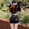 2023 Women's Woolen Black High-Waist A-Line Shorts: Autumn/Winter Slimming Casual Korean-Style Boot Shorts
