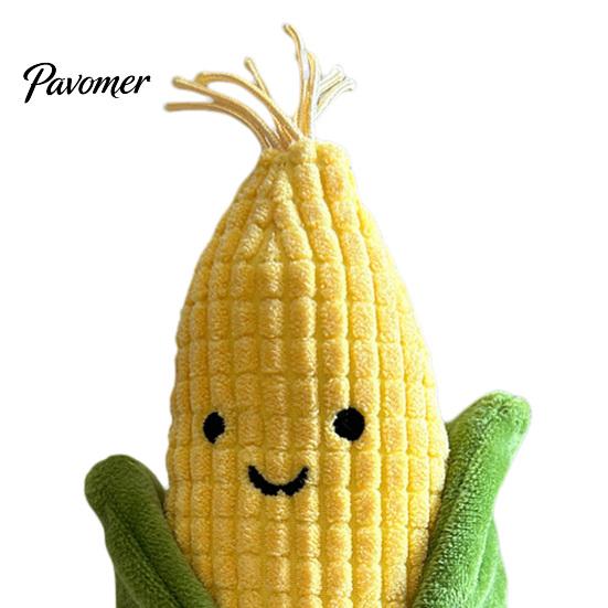 Dog Chew Toys Plush Corn Toy, Squeaky Stuffed Soft Teething for Dogs Puppy Toy Small to Medium Natural Biting