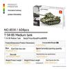 Children's Small Particle Building Blocks - T-34-85 Military Tank Toy (Ages 6-12)