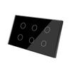 Smart Zigbee Tuya WiFi Voice-Control 10-Gang Touch Switch with Alexa, 146 Tempered Glass Panel, Model 5/8.