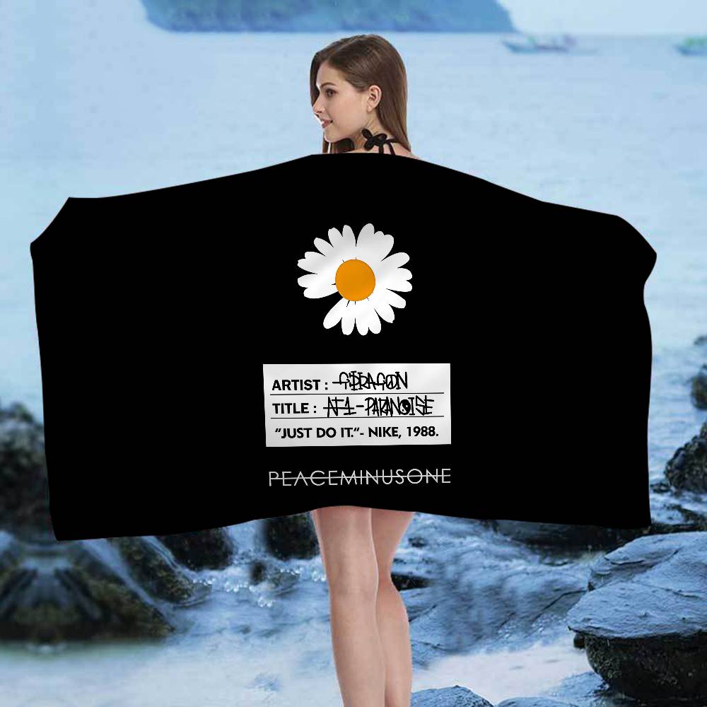 G-Dragon Peaceminusone Design Microfiber Beach Towel Absorbent Quick Dry Soft Yoga Swimming Resort Mountain Climbing Towel