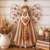 Layered Wings Fabric Angel Craft Kit Buttons Angel Material Kit Fabric Angel Hanging  for Adults