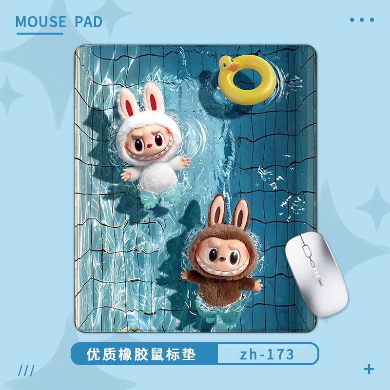

Милый коврик для мыши Labubu, мультяшная подставка для запястья для офиса, коврик для компьютерной клавиатуры, моющийся коврик для мыши 180X220X2mm