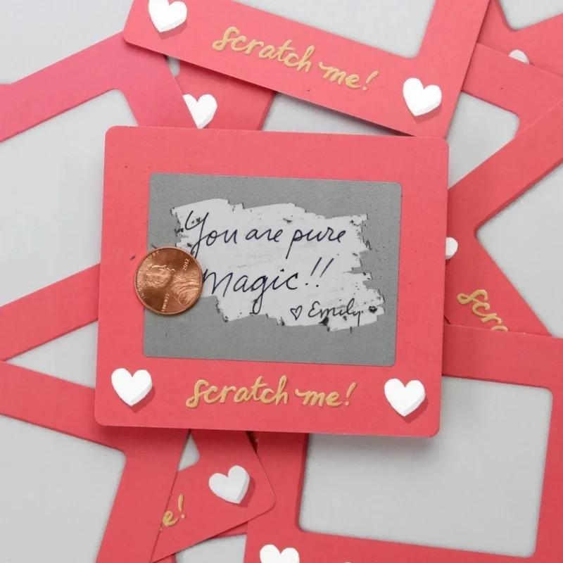 5/10pcs Scratch-off Cards Birthday Gift Love Coupons Anniversary DIY Gift for Her Valentine's Day Tickets Love Note Game Cards