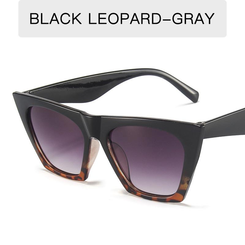 

Fashion Unisex Square Sunglasses With Uv Protection For Travel And Outdoor Activities Black Leopard