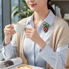 Rhinestone Grape Brooch Pin Zinc Alloy KC Gold Plated For Clothes Scarf Bag Decoration