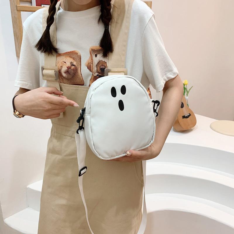 Vintage Shoulder Underarm Bag Funny Devil Ghost Crossbody Bag Ladies Designer Nylon Zip Purses and Handbags For Women ARI