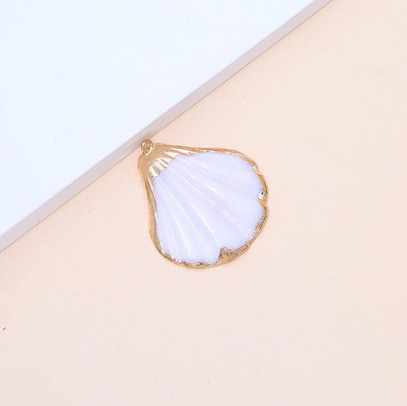 Electroplated Natural Shell Conch Scallop Pendant for DIY Necklace & Bracelet Jewelry