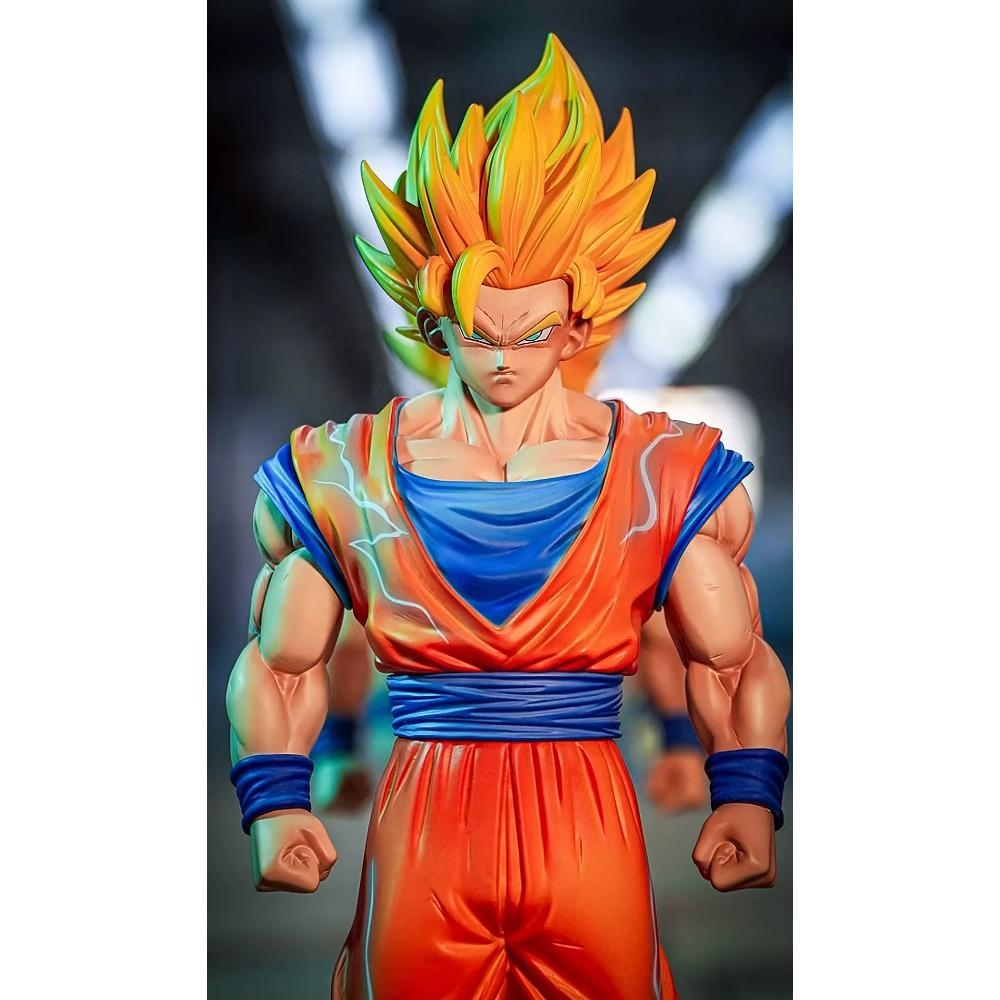 JT Studio Dragon Ball Super Saiyan 1 and Super Saiyan 2 Goku Statue 30cm - JT-075 Collectible Model SSJ Anime Figure Display