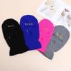 Men Women Thermal Knitted Full Face Cover Ski Mask Neck Warmer 3 Hole Balaclavas
