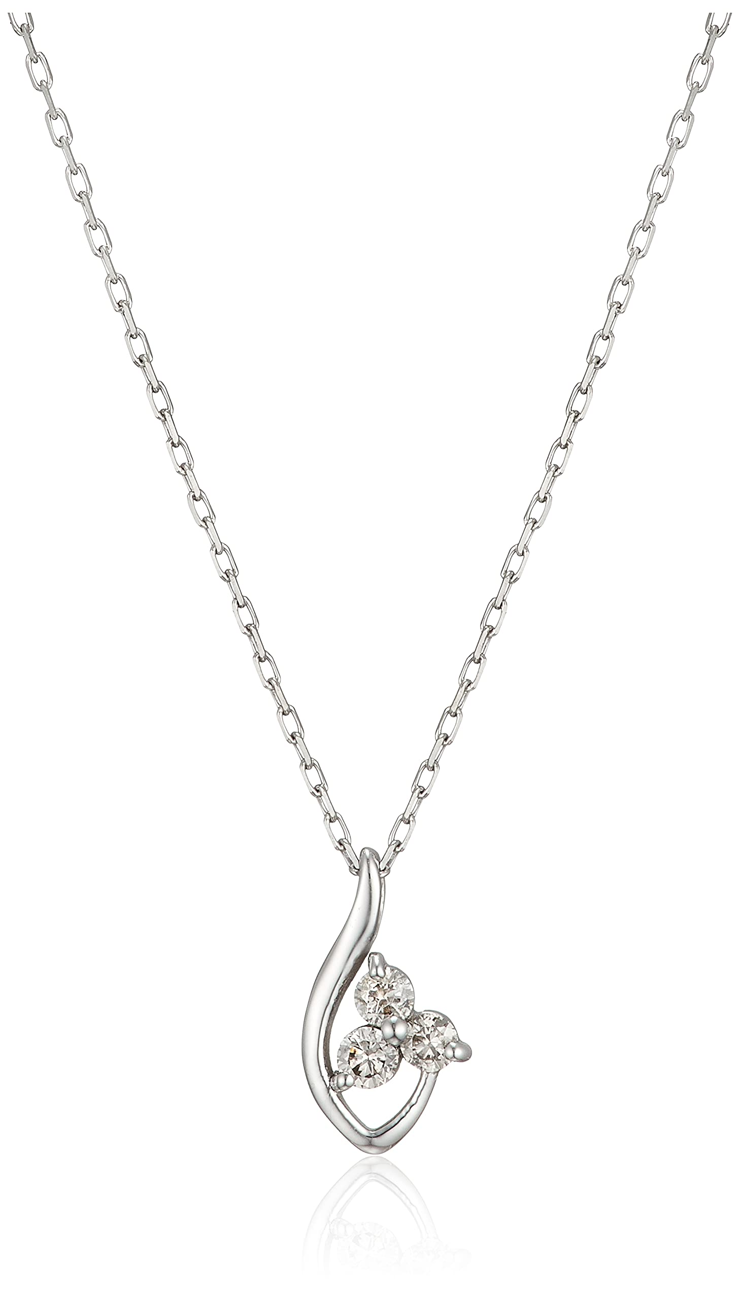 K10 White Gold Diamond Necklace [Estelle] 0442-0067-0020-0000