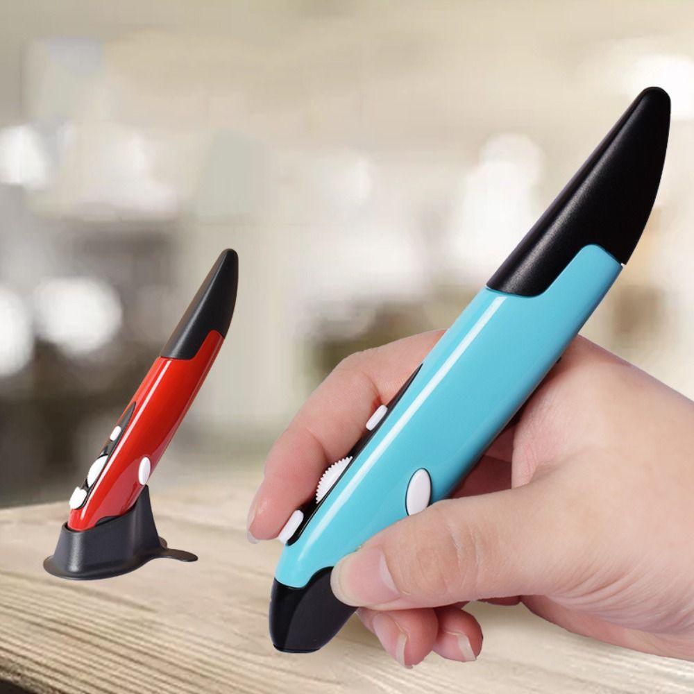 

Wireless Wireless Optical Presenter Pen Mouse ABS Vertical 4 Keys Mini Mice Pad Computer PC Laptop blue-Wireless