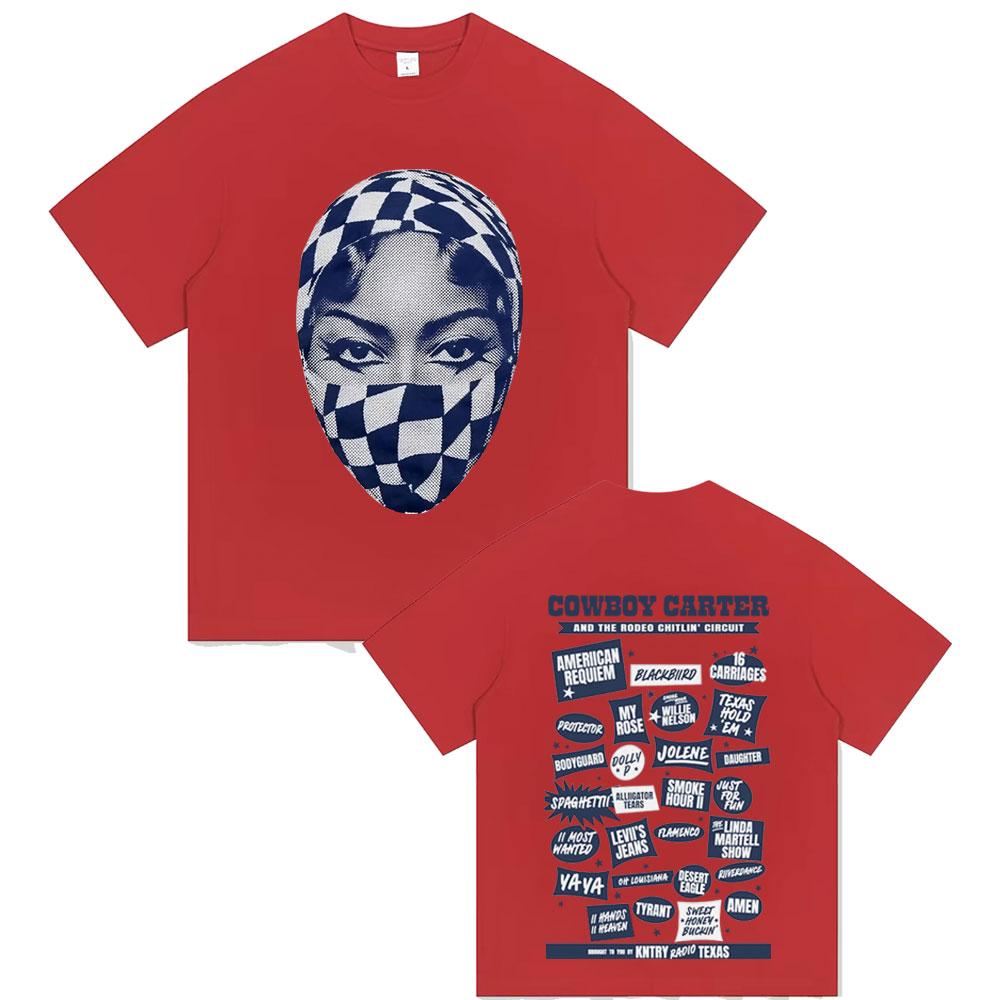 Beyonce Cowboy Carter och The Rodeo Chitlin Circuit T-shirt Herrmode Casual Översized T-shirts Unisex Dam Vintage Streetwear