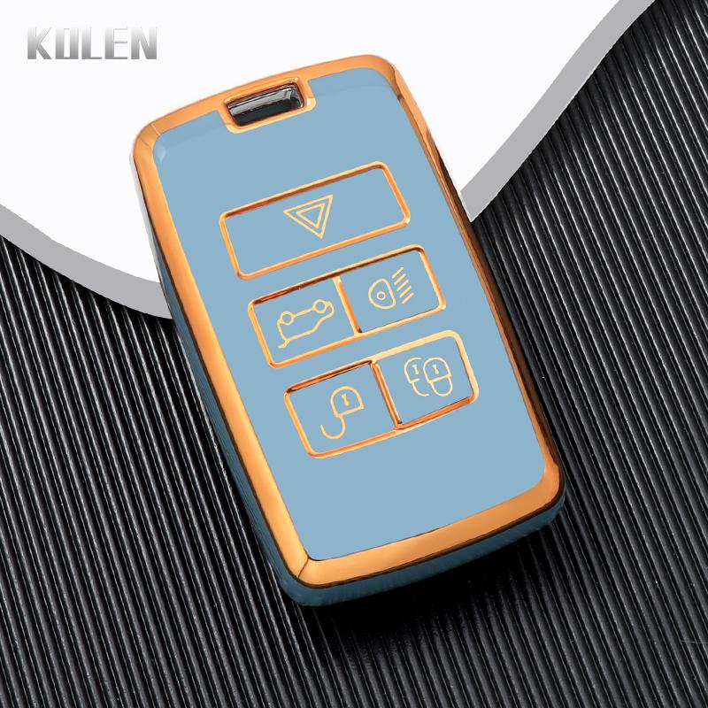 

Fashion TPU Car Remote Key Case Cover Shell Fob For Land Rover Range Rover Evoque Discovery Sport Velar For Jaguar XE E-PACE XF серый
