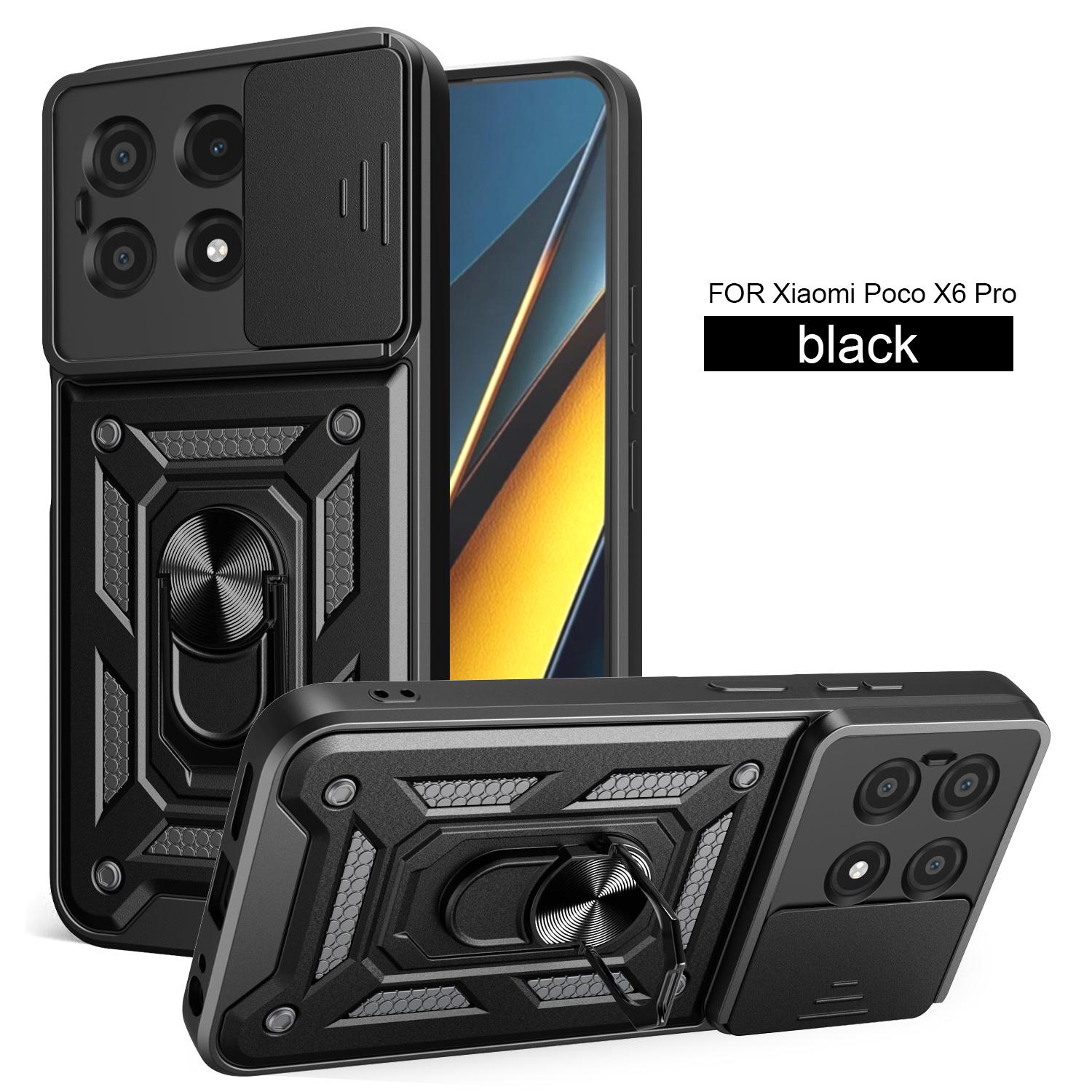 

Чехол для Xiaomi Poco X6 Pro Чехол Poco X6 Pro Магнитное кольцо-держатель Бронированный чехол для телефона Защитная крышка с защитой камеры Poco X6 Pro