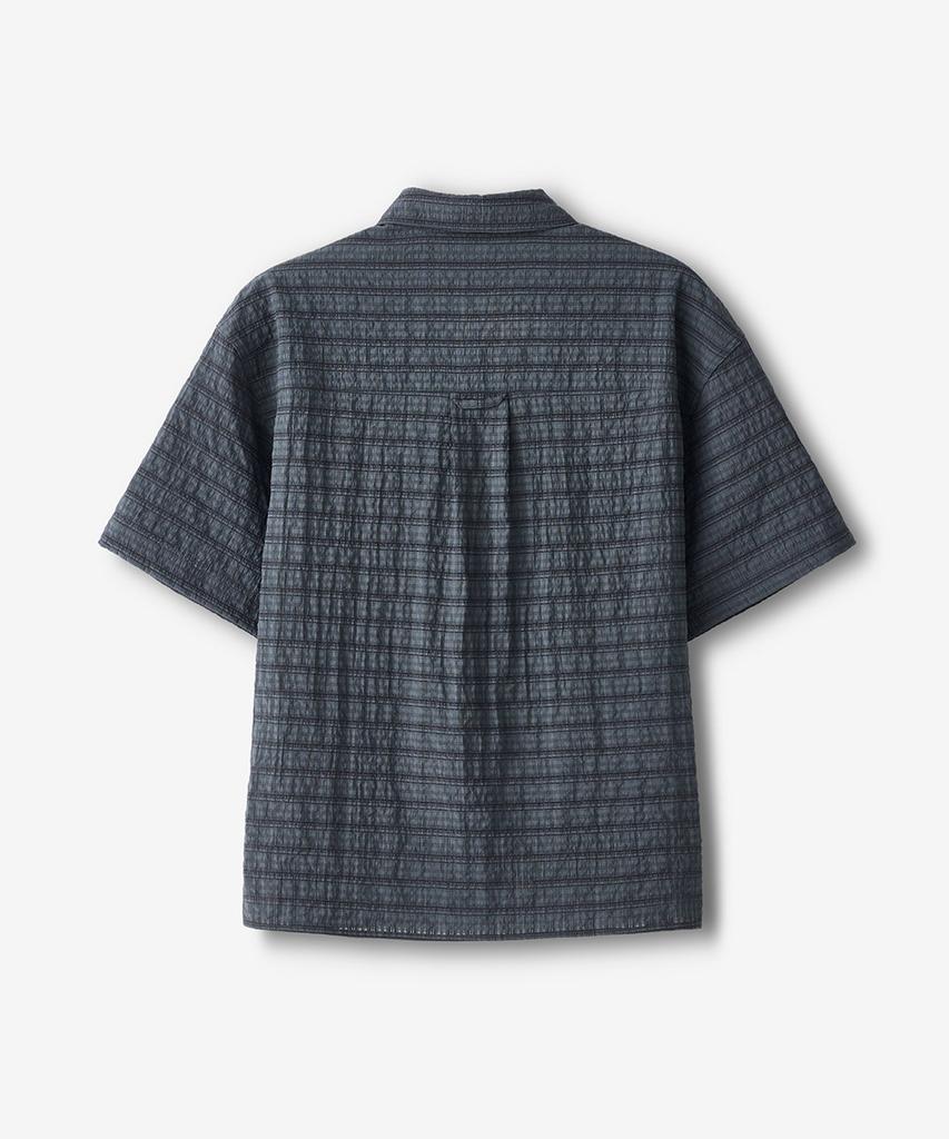 ECORR Crinkle Crop Short Sleeve Shirt_Charcoal