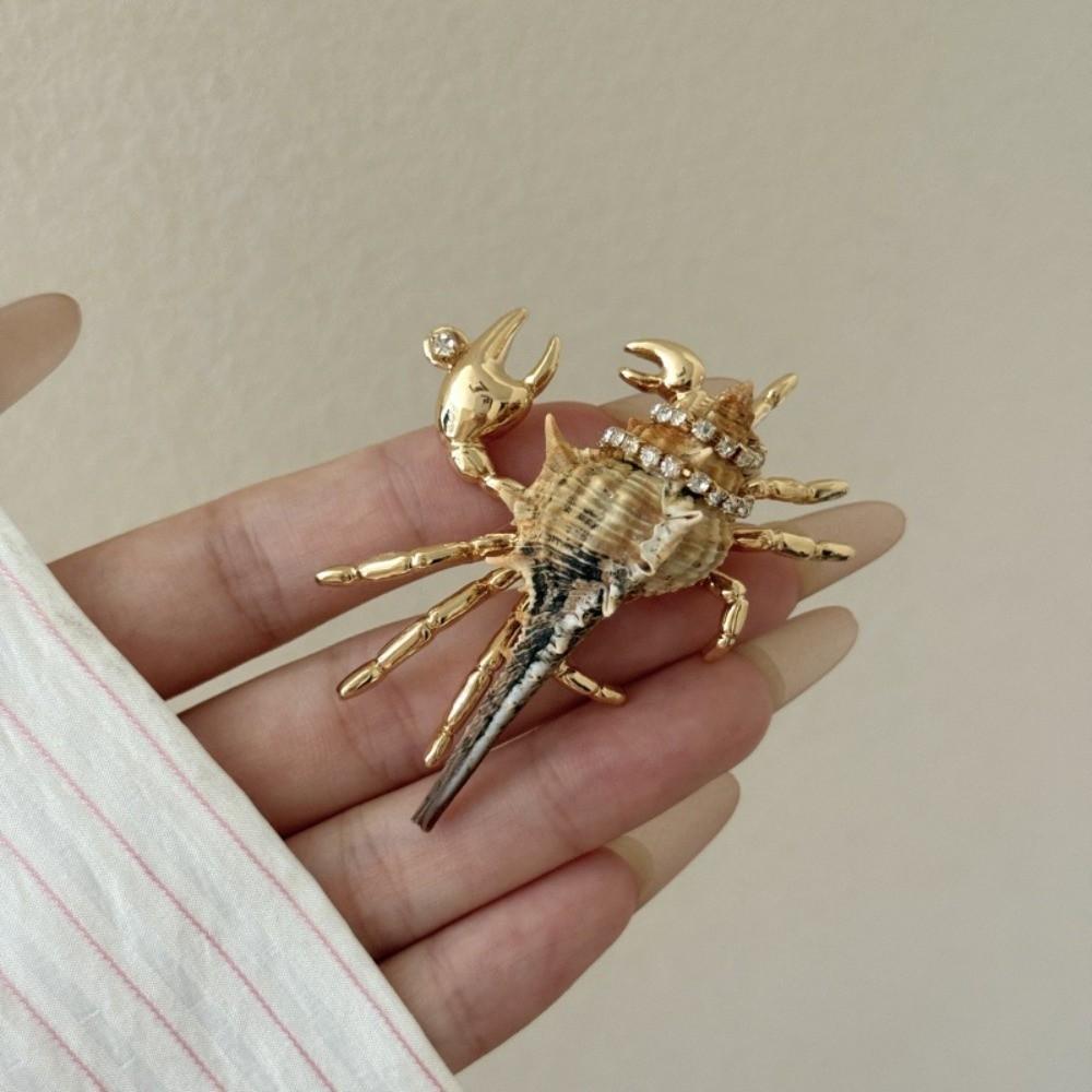 

Gold-Tone Plated Finish Boho Ocean Animal Jewelry Conch Shell Wrap Ring Tropical Island Getaway Style 1