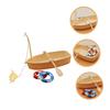 EXCEART Miniature Fishing Boat Set with Swimming Ring for Interior x x Plastic 2-Pack Dollhouse, Decoration, 11.6 5.4 8cm,