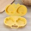 Microwave Egg Poacher Egg Maker Steamed Egg Cooker Mold Fried Eggs Oven Pan Hard Boiled (Flowers + Heart,Yellow))