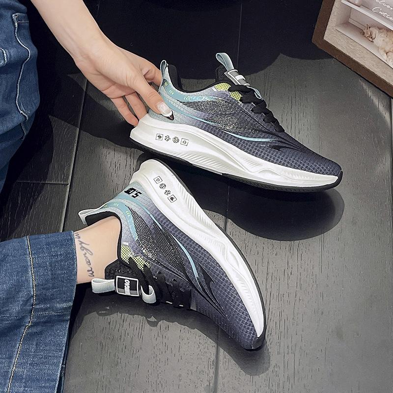 Autumn gradual change of color mesh sports shoes women's shoes breathable, light, wear-resistant shock absorption senior high school entrance exami