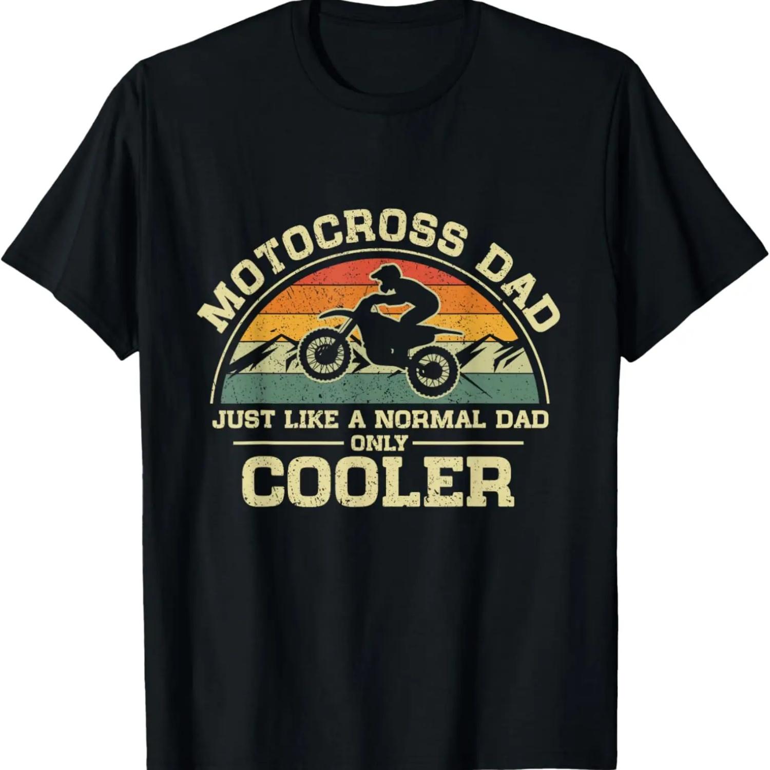 

Vintage Motocross Dad Just Like A Normal Dad Only Cooler T-Shirt XXXXXL чорний