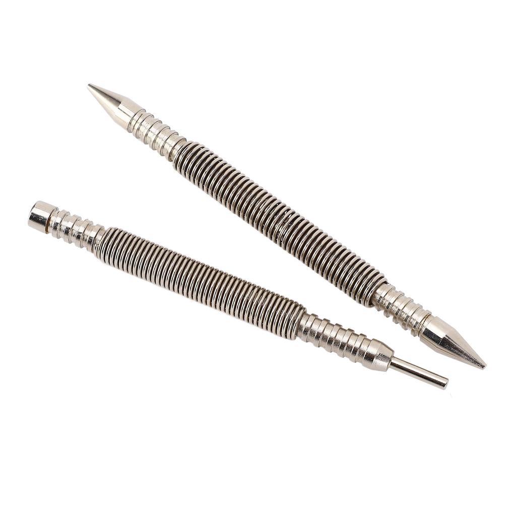 Dual Head Nail Setter and Hinge Pin Punch Set Bearing Steel Spring Nail Set for Wood Metal Plastic