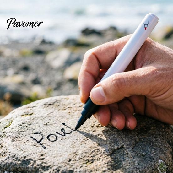 UV Resistant Memorial Paint Pen Touch Up for Tombstone Lettering and Inscriptions Precision Tip Stone Surface Repair Marker Restoration Waterproof