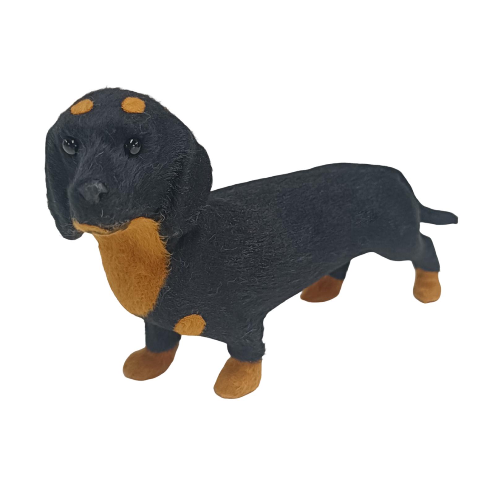 

Dachshund Stuffed Plush Toy Skin-Friendly Plush Pillow for Emotional Support Figure Doll for Children Kids Boys Girls Room Decor чорний