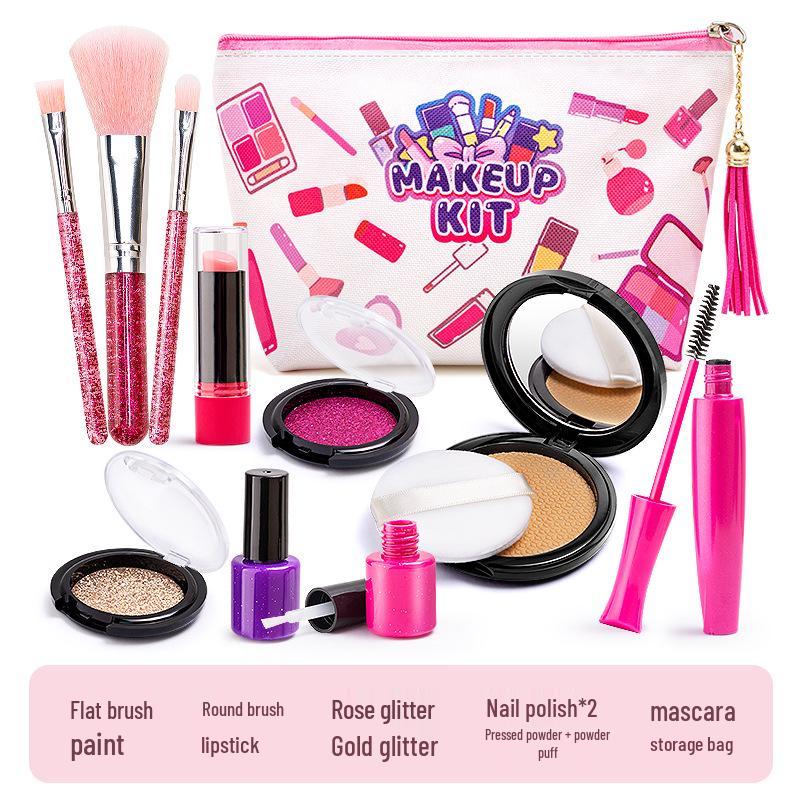 Simulation Cosmetics Toy Set: Colorless Lipstick & Nail Polish for Kids